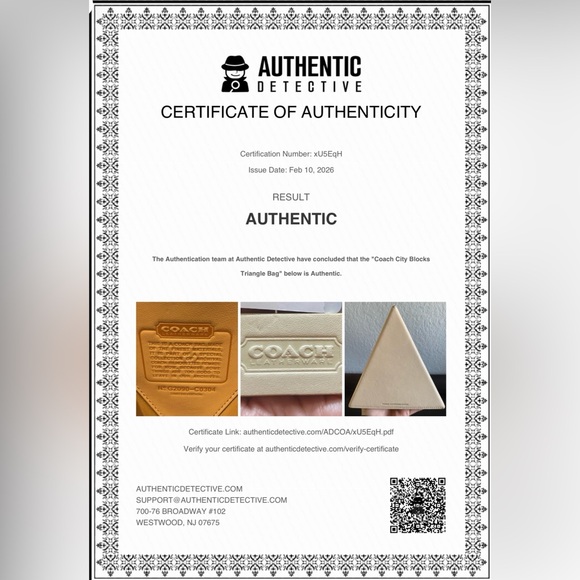 Coach City Blocks Triangle Bag C0304 NWT Limited Edition - Picture 5 of 10